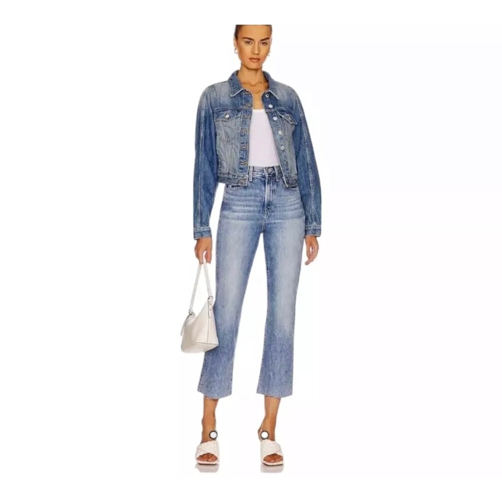 Veronica Beard CARLY KICK-FLARE‎ JEAN IN PEBBLE STONE Size 27 Acid Wash